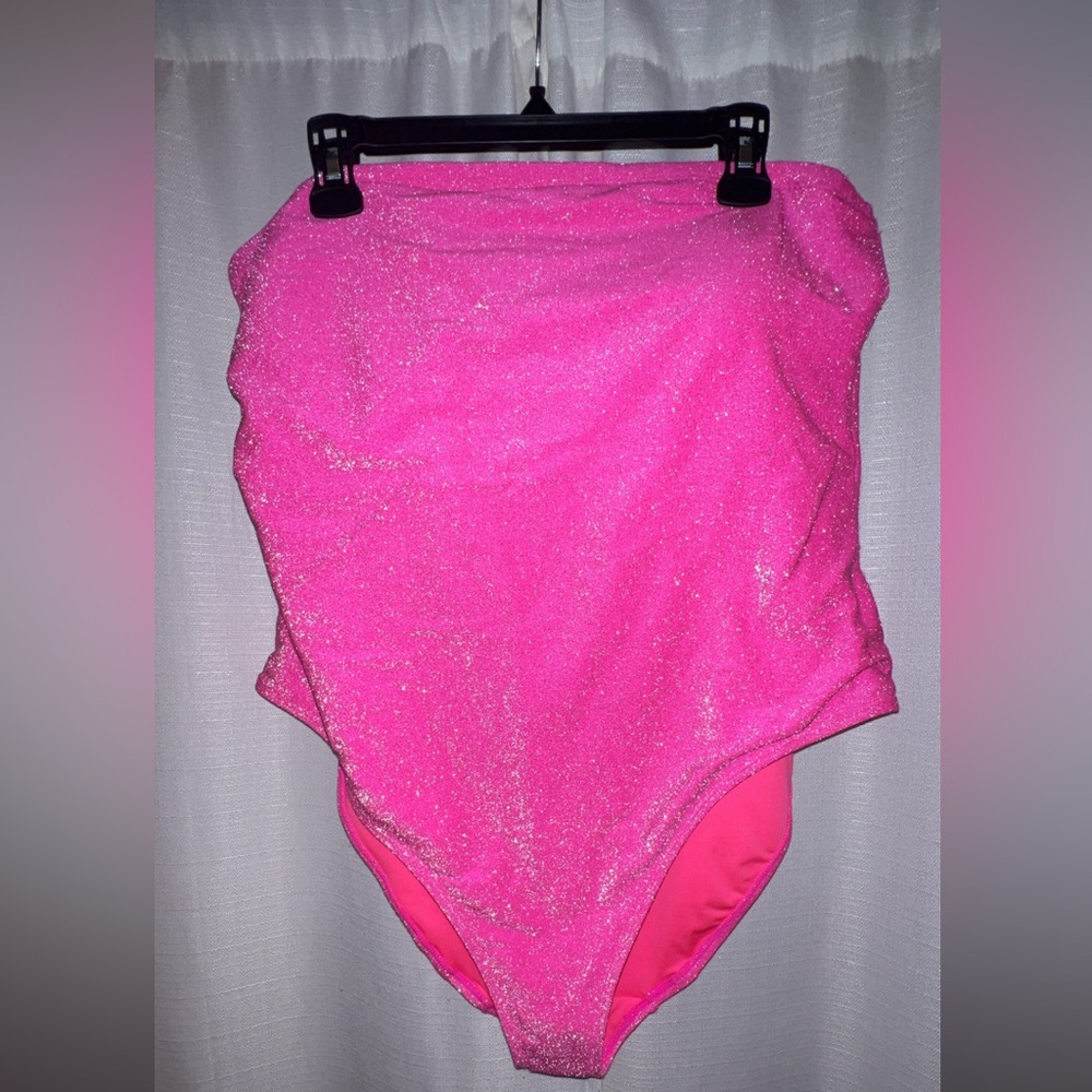 Good American Pink One Piece Swimsuit